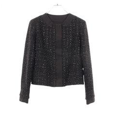 Emporio Armani tweed collarless jacket