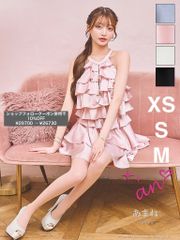 ANIER. サテンペプラムバックリボンセットアップ ベアトップビジュー