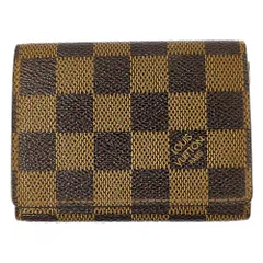 LOUIS VUITTON ルイヴィトン ダミエ エベヌ アンヴェロップカルトドゥヴィジット 名刺入れ パス IDカードケース N62920 ブラウン【♀】【B】【レディース】★■616678【中古】のサムネイル
