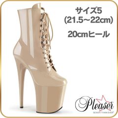 Pleaser プリーザー エナメル ショートブーツ 高さ17cm - メルカリ