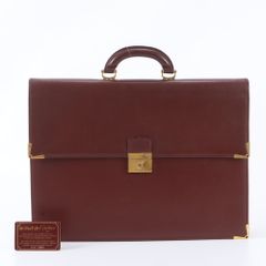 美品✨ヴァレクストラ ブリーフケース ビジネスバッグ A4可 レザー ボルドー 美品✨ヴァレクストラ ダレスバッグ ボルドー レザー A4可 ビジネス