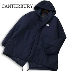 CANTERBURY カンタベリー ラグビー 秋冬 中綿★ ロゴ フーディー ベンチ コート Sz.3L メンズ ネイビー 大きいサイズ 特大のサムネイル