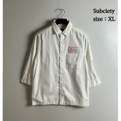 Subciety emblem oxford shirts XL サブサエティエンブレム ワッペンロゴ オックスフォードシャツ ボタンシャツ ストリート ルードのサムネイル
