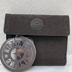 1152 kipling キプリング　財布　ミニウォレット　二折財布　ダークブラウン　無地　シンプル　ナイロンのサムネイル