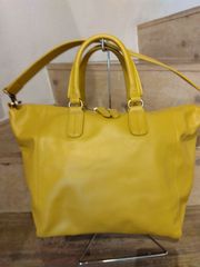 ほぼ新品】SAZABY 2WAY ショルダーバッグ イエロ レザー マスタード 