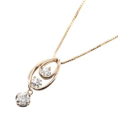 ジュエリー JEWELRY ネックレス ダイヤモンド ネックレス ﾀﾞｲﾔ 3.5g 首回り45㎝ K18PG（ピンクゴールド） ダイヤモンド ダイヤネックレス レディース Used Aのサムネイル