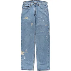 古着 90年代 リーバイス Levi's 505 REGULAR FIT STRAIGHT LEG オレンジタブ ペイント テーパードデニムパンツ メンズw30相当/eaa651247