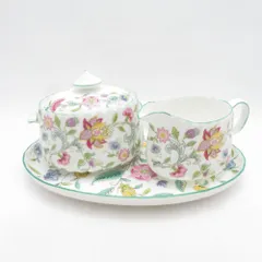 美品 MINTON ミントン ハドンホール クリーマー & シュガーポット & トレイ 3点 セット 砂糖 ミルク ピッチャー SM5487B3 のサムネイル