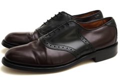 ☆山根靴店 YAMANE エヴィス サドルシューズ 27cm 黒×ワインレッド