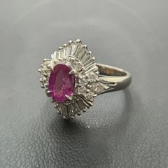ルビー 指輪 0.41ct ダイヤ0.19ct 8.5号 - メルカリ