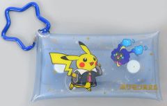 [Used] Bag Pikachu & Cosmog (Blue) Clear Pouch "Pokémon Special Exhibition Pokémon Observatory"