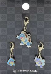 [Used] Keychain 007. Squirtle & 008. Wartortle & 009. Blastoise (2024 ver.) National Pokédex Metal Charm (Set of 3) "Pokémon" Pokémon Center Limited