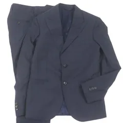 未使用品□LOUIS VUITTON ルイヴィトン 2022年製 PONT NUEF FIT LVロゴ 総柄 ピークドラペル シングルスーツ 紺 44 イタリア製 正規品のサムネイル