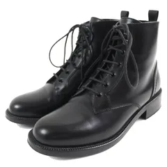 美品△SAINT LAURENT PARIS サンローランパリ 354530 レースアップ レザー ショートブーツ アーミーブーツ ブラック 35.5 箱・保存袋付きのサムネイル