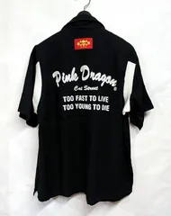 CREAM SODA PINK DRAGON｜クリームソーダ ピンクドラゴン  レーヨン ボーリングシャツ オープンカラー 半袖のサムネイル