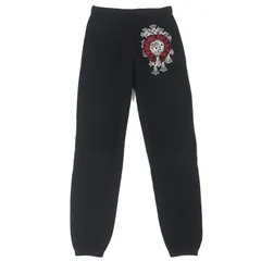 良品△CHROME HEARTS クロムハーツ 2214-304-9055 コットン100％ セメタリークロス スウェットパンツ ジョガーパンツ ブラック S 正規品のサムネイル