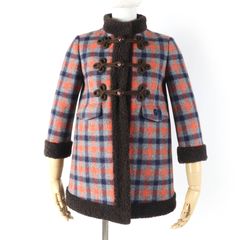 MARNI マルニ チェック柄 襟ファー付き 切替 ノーカラー ダウンコート 
