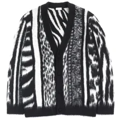 極美品△SAINT LAURENT PARIS サンローランパリ 21AW 690064 Mohair Cardigan 総柄 モヘア カーディガン オーバーサイズ XS 正規品のサムネイル