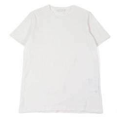 極美品］プラダ バックロゴ クルーネック コットン Tシャツ ホワイト 