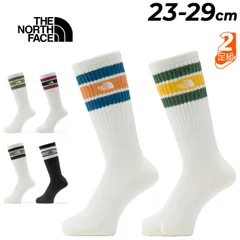 ザ・ノース・フェイス 靴下 2足組 クルー丈ソックス 23-29cm メンズ レディース THE NORTH FACE TNFチューブ2Pクルー 着圧設計 抗菌防臭 ワンポイント くつ下   2足セット ラインソックス  男女兼用  /NN82617のサムネイル