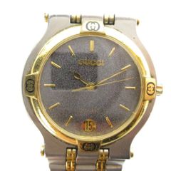 Gucci GUCCI 9000M Watch Quartz Logo Calendar Date Silver Gold Tone ■GY18 /MQ ■OH