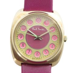 Paul Smith 1036-T024785 Watch, Quartz, Leather Strap, Logo, Gold Tone ■GY18 /MQ