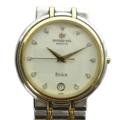 Raymond Weil Eroica 5526 Quartz Watch with 11 Diamonds, Date Calendar, Silver/Gold Tone ■GY18 /MQ