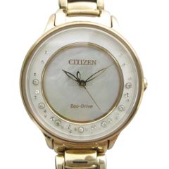 Citizen E031-5099463 Watch, Eco-Drive, Logo, Rhinestone, Gold Tone ■GY18 /MQ