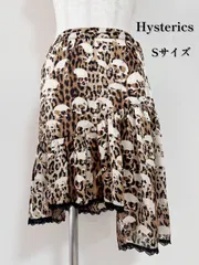Hysterics ヒステリックス　ヒョウ柄　スカル　S スカート　アシンメトリー　レースのサムネイル