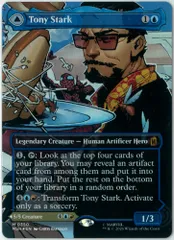 MTG マーベルスーパーヒーローズ　トニー・スターク ボーダーレス版foil英語 FOIL/MTG/英語版/トニー・スターク/Tony Stark/ボーダーレス/マーベル