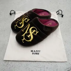 25SS MASU エムエーエスユー × SUBU スブ M.S. CREST SANDAL クレスト サンダル スリッパ ベルベット ベロア 茶系 3828Q★4のサムネイル