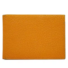 本物 エルメス HERMES レザー 二つ折り 札入れ 折財布 コンパクトウォレット オレンジ 財布 ウォレット 中古・のサムネイル
