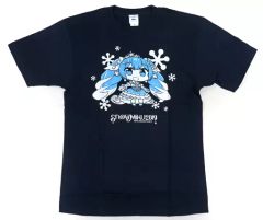 [중고] 티셔츠 스노우 미쿠 공식 티셔츠 블랙 M 사이즈 [SNOW MIKU 2019]