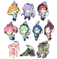 【中古】ストラップ(キャラクター) 全10種セット ラバーストラップ きゅんキャラいらすとれーしょんず「一番くじ マクロスΔ～翔べ女神～」 H賞 のサムネイル