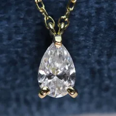 LKサロン K18 ダイヤモンド 0.20ct Baby SHIZUKU しずく ペアシェイプ ドロップ ネックレス /24-1546Sのサムネイル