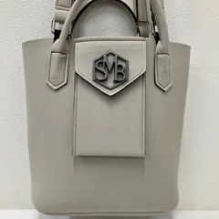5371　SAVE MY BAG　SMB　セーブマイバッグ　2way　ハンドバッグ　トートバッグ　グレージュ　エンブレム　レディース　軽量　ベージュのサムネイル