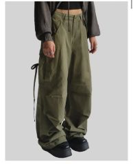 完売品 HARE 2WAYトロミワイドカーゴパンツ グリーン78 緑 ズボン
