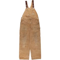 USA Carhartt ダブルニーオーバーオールW34キャメル ブラウン - メルカリ