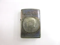 ジッポー ZIPPO 2001 Limited Edition JOHN F KENNEDY ジャンク 着火未確認 オイルライター シルバーカラー ケース付のサムネイル