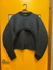 Y【Y11-95】◇ MAISON SPECIAL　Mサイズ　キルティングショートトップ　黒色のサムネイル