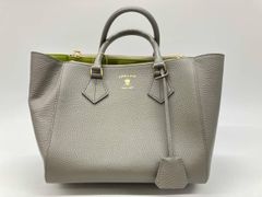ADMJ コンクルージョン ハンドバッグ オイスターグレー リボン - メルカリ