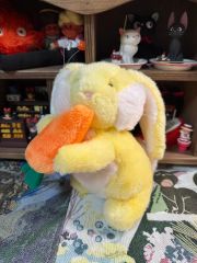 80年代 昭和レトロ うさぎ ぬいぐるみ にんじん 大きい BIG グレー