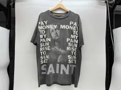 夏 SAINT Mxxxxxx PTP_SS TEE/STAY REAL セントマイケル 半袖Tシャツ XL グレー ダメージTのサムネイル