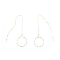 K18YG PG WG ピアス 釘 リングピアス ダイヤモンド 18k フープ - メルカリ
