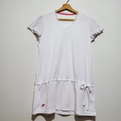 New Balance ニューバランス テニスウェア ワンピース L 白 ドット 吸汗速乾のサムネイル