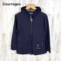 Courreges クレージュ ACロゴ ボーダー リバーシブルパーカー ネイビーのサムネイル