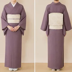 #K287 紬きもの 色無地 正絹 和装 和服 着物のサムネイル