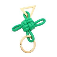 美品】ボッテガヴェネタ トライアングルキーリング パラキート