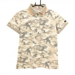 超美品】マークアンドロナ 長袖ハイネックシャツ 白×ゴールド 袖ロゴ