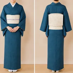 #K290 美品 紬きもの 単衣 色無地 身丈160cm 正絹 和装 和服 着物のサムネイル